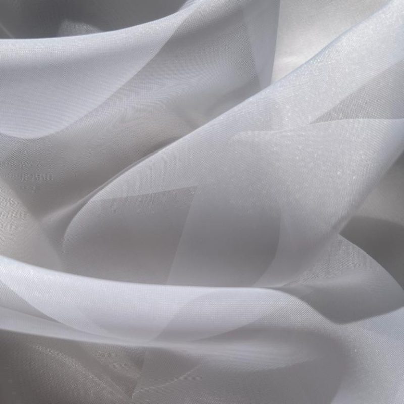 Voile plain white
